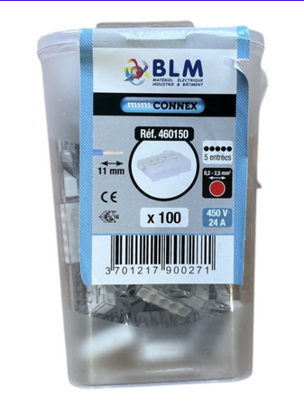 Bornes de connexion 5 entrées – BLM Réf. 460150